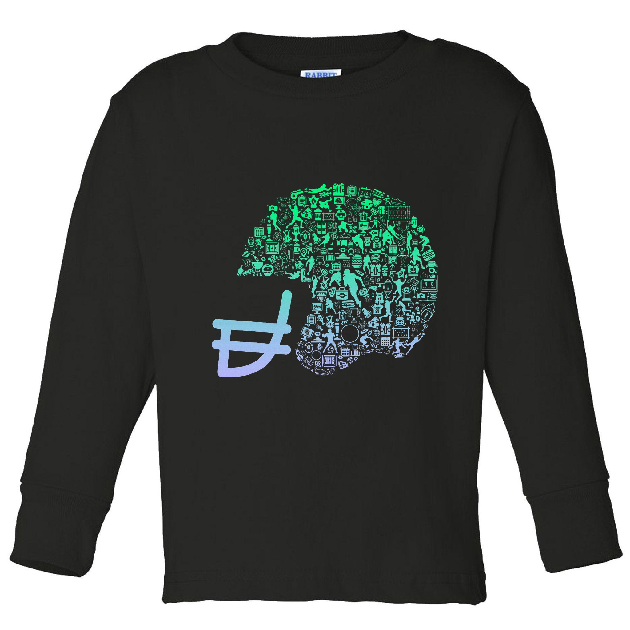 Football Helmet For Football Player Football Toddler Long Sleeve Shirt