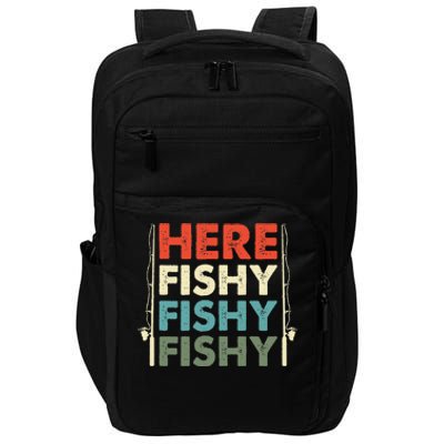 Fish Hunting Fishing Fishrod Fisherman Impact Tech Backpack