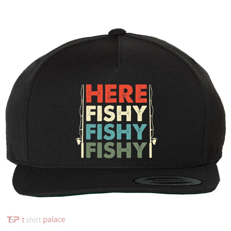 Fish Hunting Fishing Fishrod Fisherman Wool Snapback Cap