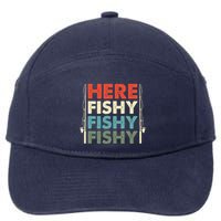 Fish Hunting Fishing Fishrod Fisherman 7-Panel Snapback Hat