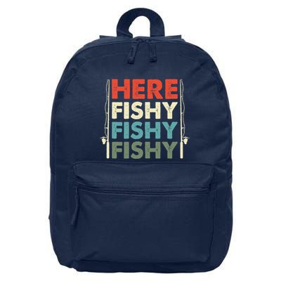 Fish Hunting Fishing Fishrod Fisherman 16 in Basic Backpack