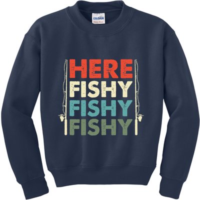 Fish Hunting Fishing Fishrod Fisherman Kids Sweatshirt