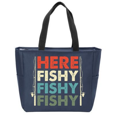 Fish Hunting Fishing Fishrod Fisherman Zip Tote Bag