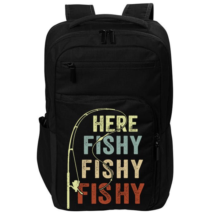 Fishingshirt Herefishy Funny Impact Tech Backpack