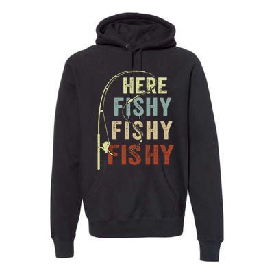 Fishingshirt Herefishy Funny Premium Hoodie