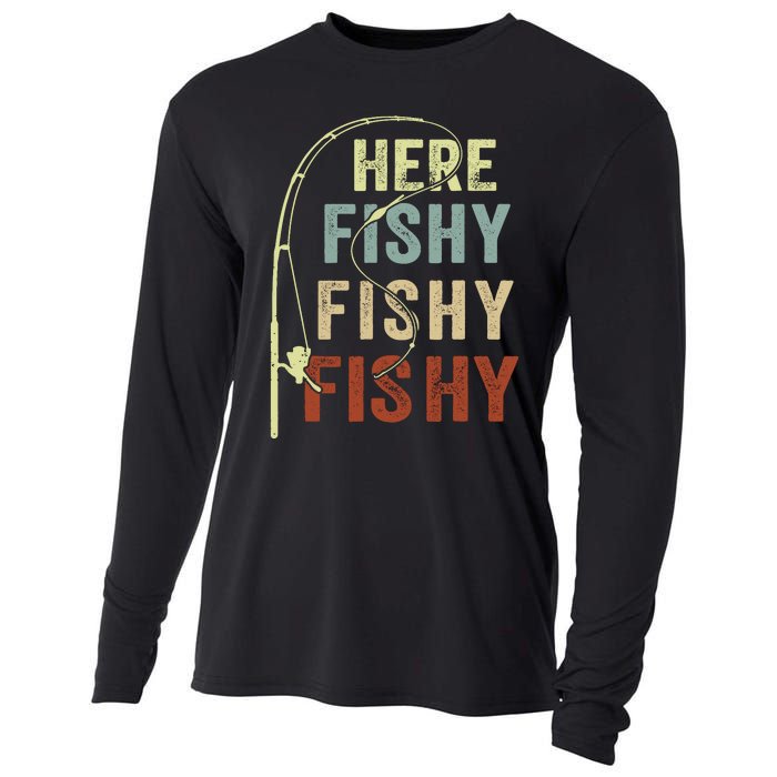 Fishingshirt Herefishy Funny Cooling Performance Long Sleeve Crew