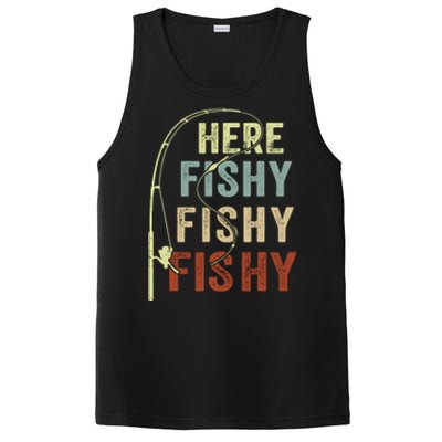 Fishingshirt Herefishy Funny PosiCharge Competitor Tank