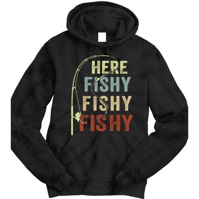 Fishingshirt Herefishy Funny Tie Dye Hoodie