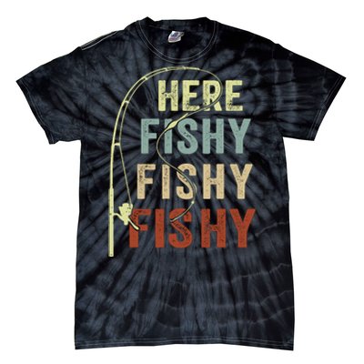 Fishingshirt Herefishy Funny Tie-Dye T-Shirt