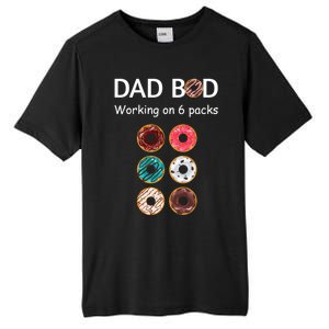 Fun Holiday Funny Donut Dad Bod Working On Six 6 Packs Meaningful Gift Tall Fusion ChromaSoft Performance T-Shirt