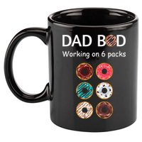 Fun Holiday Funny Donut Dad Bod Working On Six 6 Packs Meaningful Gift 11oz C Handle Ceramic Mug