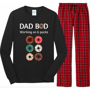 Fun Holiday Funny Donut Dad Bod Working On Six 6 Packs Meaningful Gift Long Sleeve Pajama Set