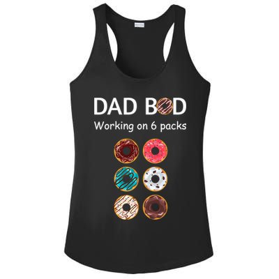 Fun Holiday Funny Donut Dad Bod Working On Six 6 Packs Meaningful Gift Ladies PosiCharge Competitor Racerback Tank