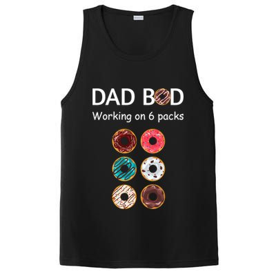Fun Holiday Funny Donut Dad Bod Working On Six 6 Packs Meaningful Gift PosiCharge Competitor Tank