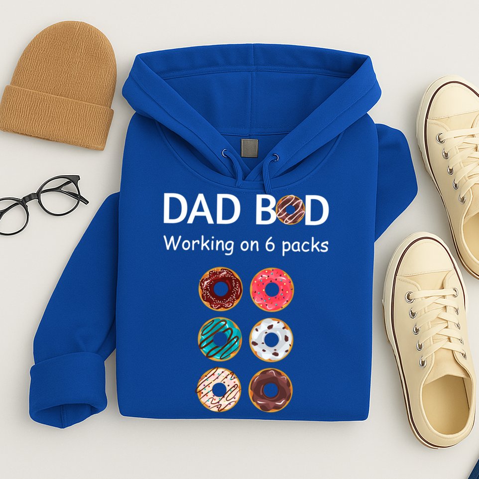 Fun Holiday Funny Donut Dad Bod Working On Six 6 Packs Meaningful Gift Hoodie