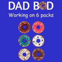 Fun Holiday Funny Donut Dad Bod Working On Six 6 Packs Meaningful Gift Button