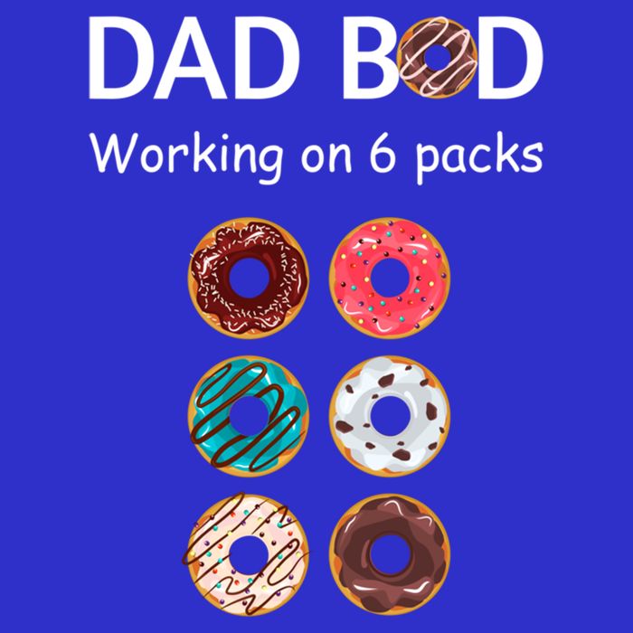 Fun Holiday Funny Donut Dad Bod Working On Six 6 Packs Meaningful Gift Button