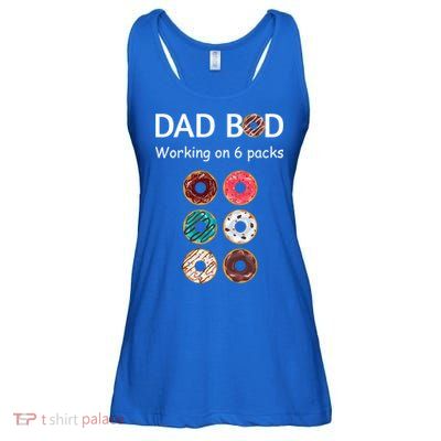 Fun Holiday Funny Donut Dad Bod Working On Six 6 Packs Meaningful Gift Ladies Essential Flowy Tank
