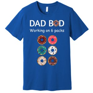 Fun Holiday Funny Donut Dad Bod Working On Six 6 Packs Meaningful Gift Premium T-Shirt