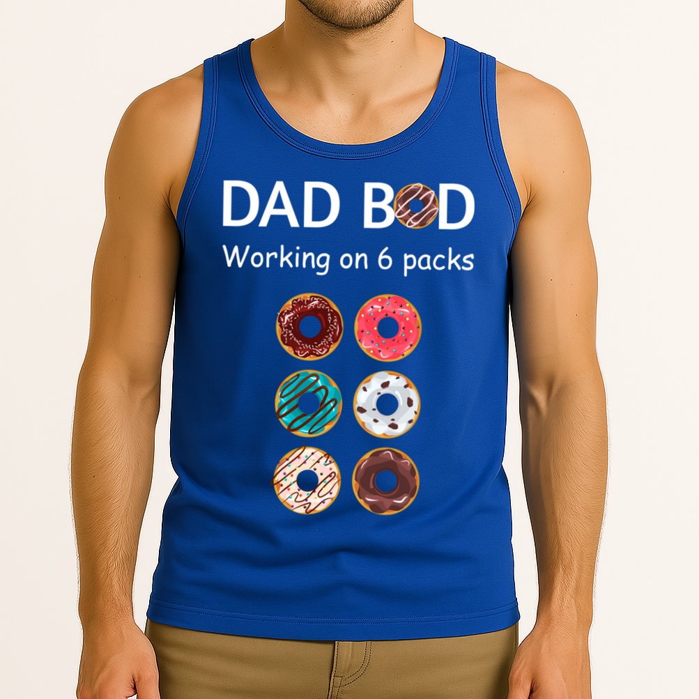 Fun Holiday Funny Donut Dad Bod Working On Six 6 Packs Meaningful Gift Tank Top