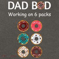 Fun Holiday Funny Donut Dad Bod Working On Six 6 Packs Meaningful Gift Cotton Canvas Backpack