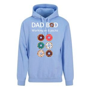 Fun Holiday Funny Donut Dad Bod Working On Six 6 Packs Meaningful Gift Unisex Surf Hoodie