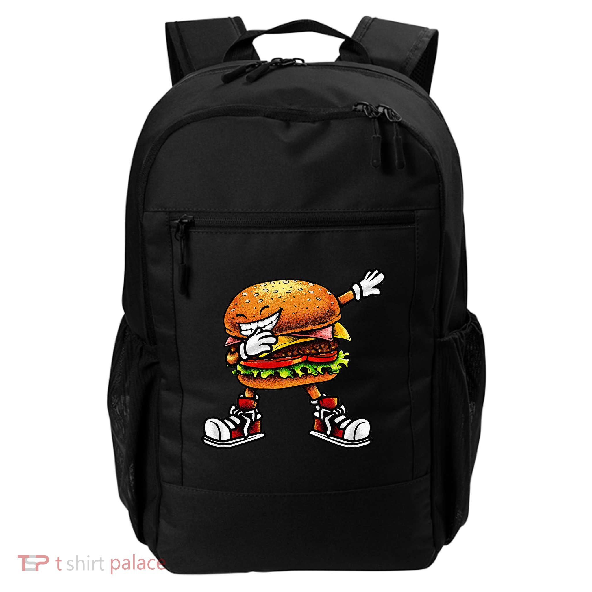 Funny Hamburger For Men Women Cheeseburger Fast Food Daily Commute Backpack