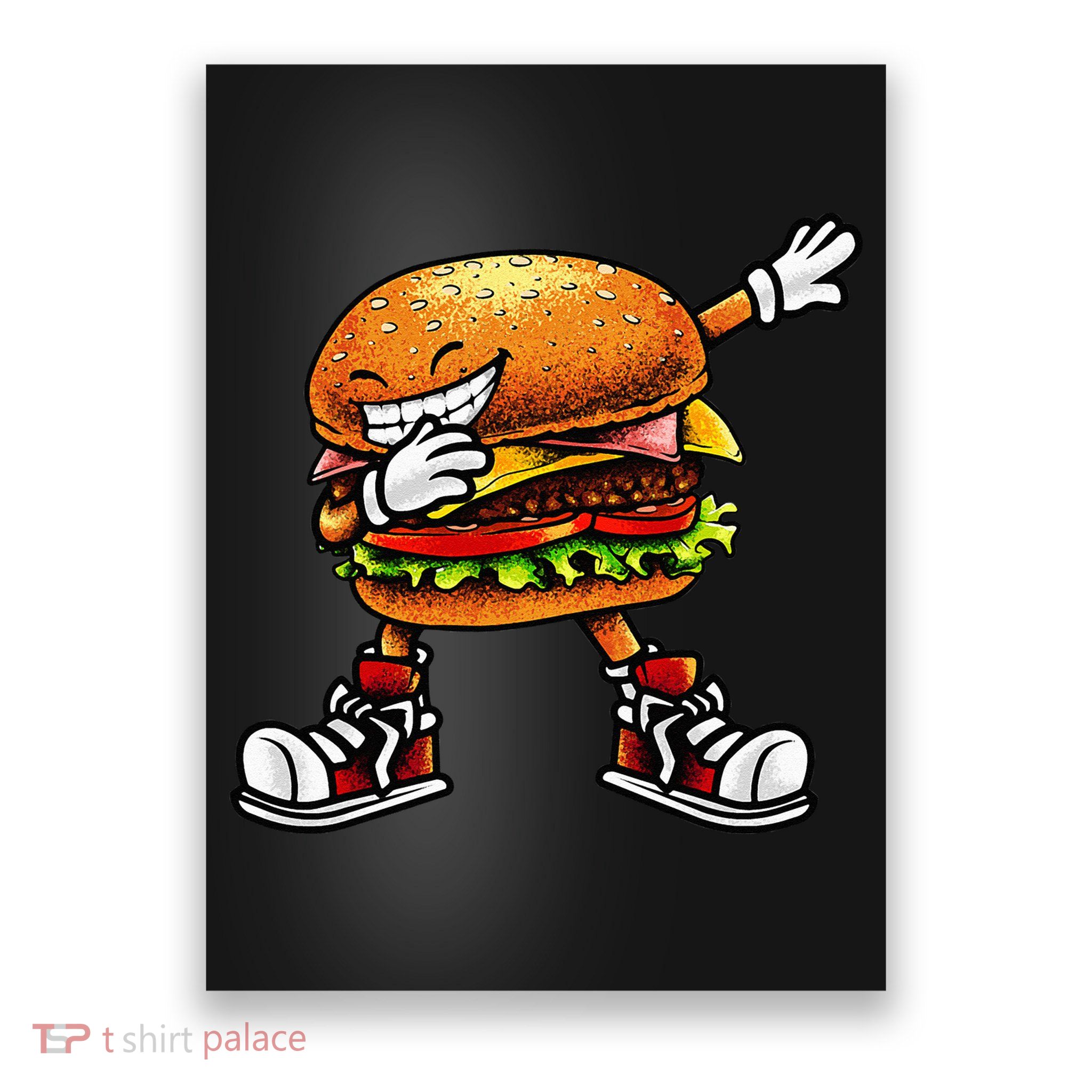 Funny Hamburger For Men Women Cheeseburger Fast Food Poster