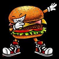 Funny Hamburger For Men Women Cheeseburger Fast Food Poster
