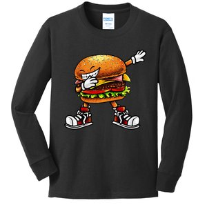 Funny Hamburger For Men Women Cheeseburger Fast Food Kids Long Sleeve Shirt