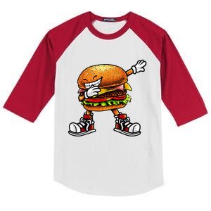 Funny Hamburger For Men Women Cheeseburger Fast Food Kids Colorblock Raglan Jersey