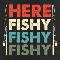 Fish Hunting Fishing Fishrod Fisherman 7 Panel Mesh Trucker Snapback Hat