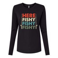 Fish Hunting Fishing Fishrod Fisherman Womens Cotton Relaxed Long Sleeve T-Shirt