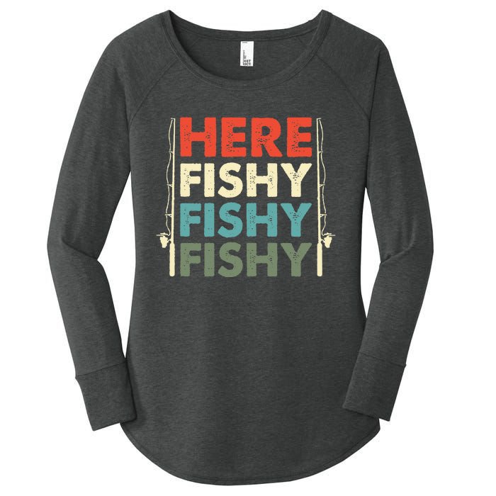 Fish Hunting Fishing Fishrod Fisherman Women's Perfect Tri Tunic Long Sleeve Shirt