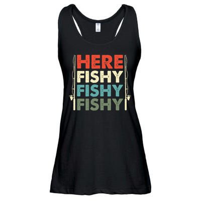 Fish Hunting Fishing Fishrod Fisherman Ladies Essential Flowy Tank