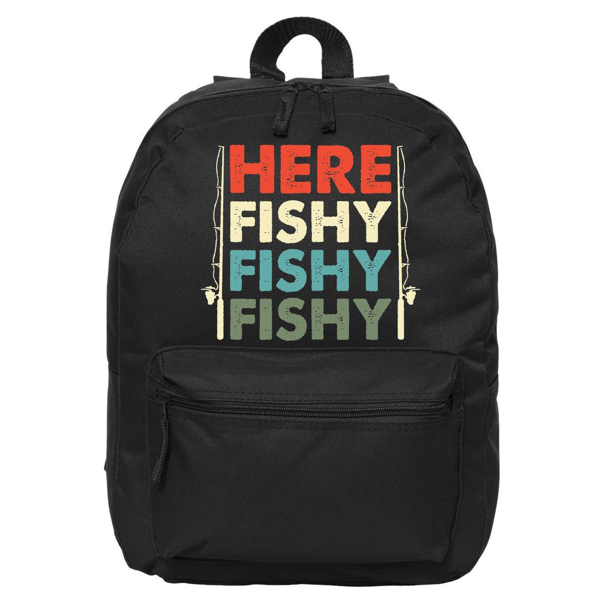 Fish Hunting Fishing Fishrod Fisherman 16 in Basic Backpack