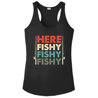 Fish Hunting Fishing Fishrod Fisherman Ladies PosiCharge Competitor Racerback Tank