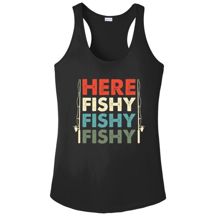 Fish Hunting Fishing Fishrod Fisherman Ladies PosiCharge Competitor Racerback Tank