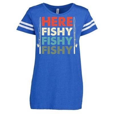 Fish Hunting Fishing Fishrod Fisherman Enza Ladies Jersey Football T-Shirt