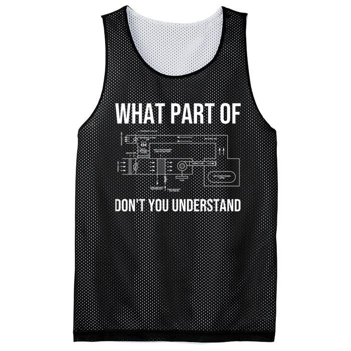 Funny HVAC For Men Dad HVAC Installer Engineers Tech Mesh Reversible Basketball Jersey Tank