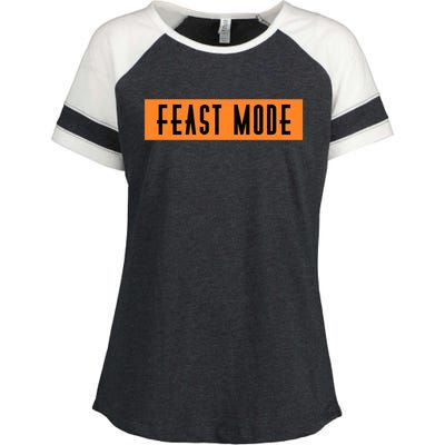 Fun Halloween Feast Mode Cute Gift Enza Ladies Jersey Colorblock Tee