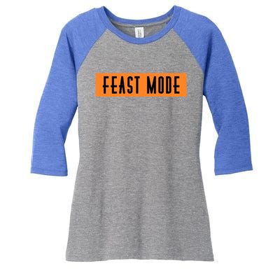 Fun Halloween Feast Mode Cute Gift Women's Tri-Blend 3/4-Sleeve Raglan Shirt