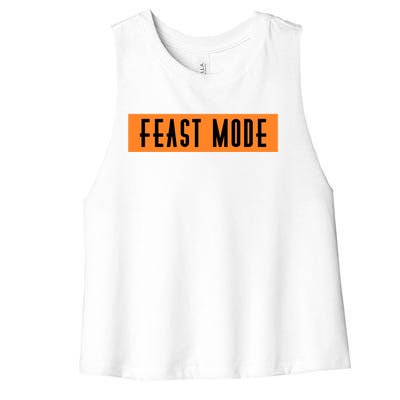 Fun Halloween Feast Mode Cute Gift Women's Racerback Cropped Tank