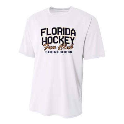 Florida Hockey Fan Club There Are Six Of Us Youth Performance Sprint T-Shirt