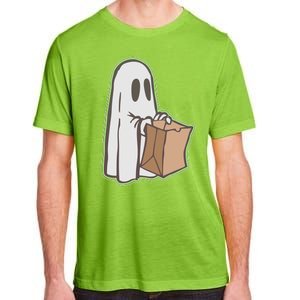 Funny Halloween Ghost with Candy Bag Adult ChromaSoft Performance T-Shirt