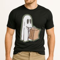 Funny Halloween Ghost with Candy Bag Cooling Performance Crew T-Shirt