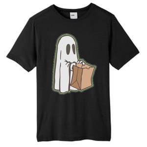 Funny Halloween Ghost with Candy Bag Tall Fusion ChromaSoft Performance T-Shirt