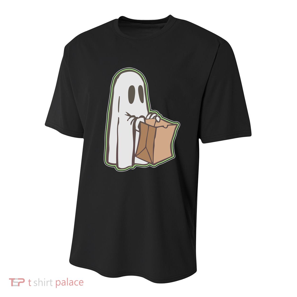 Funny Halloween Ghost with Candy Bag Youth Performance Sprint T-Shirt