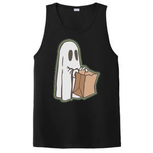 Funny Halloween Ghost with Candy Bag PosiCharge Competitor Tank