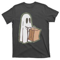 Funny Halloween Ghost with Candy Bag T-Shirt